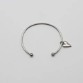 Armband i stål, bangle med hjärta - 2,5 mm x 66,5 mm