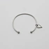 Armband i stål, bangle med hjärta - 2,5 mm x 66,5 mm