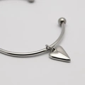 Armband i stål, bangle med hjärta - 2,5 mm x 66,5 mm