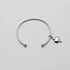 Armband i stål, bangle med klöver - 2,5 mm x 66,5 mm