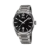 Lotus herrklocka -  metallband, stål/svart, 42 mm