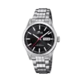Lotus herrklocka - dag/datum, stål/svart, 42mm
