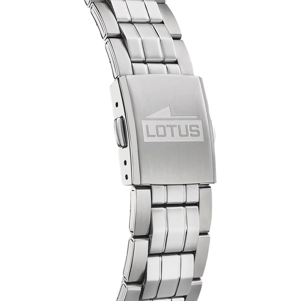 Lotus herrklocka - dag/datum, stål/svart, 42mm
