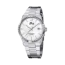 Lotus herrklocka -  metallband, datum, stål/vit, 40 mm