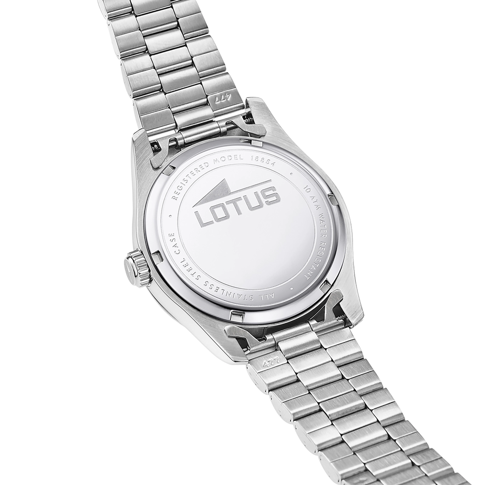 Lotus herrklocka -  dag/datum, stål/blå, 41,5 mm