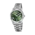 Lotus herrklocka -  dag/datum, stål/grön, 41,5 mm