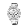 Lotus herrklocka - datum, kronograf, stål/vit, 43,5 mm