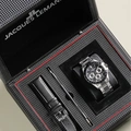 Jacques Lemans Liverpool - klockset herr, stål/svart, 41 mm