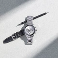Jacques Lemans Liverpool - klockset herr, stål/vit, 41 mm