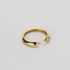 Ring i guldpläterat stål med öppning: Fang - storlek 17 mm