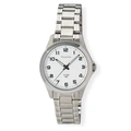 Moretime dam vit/stål, metallband - M58424-127