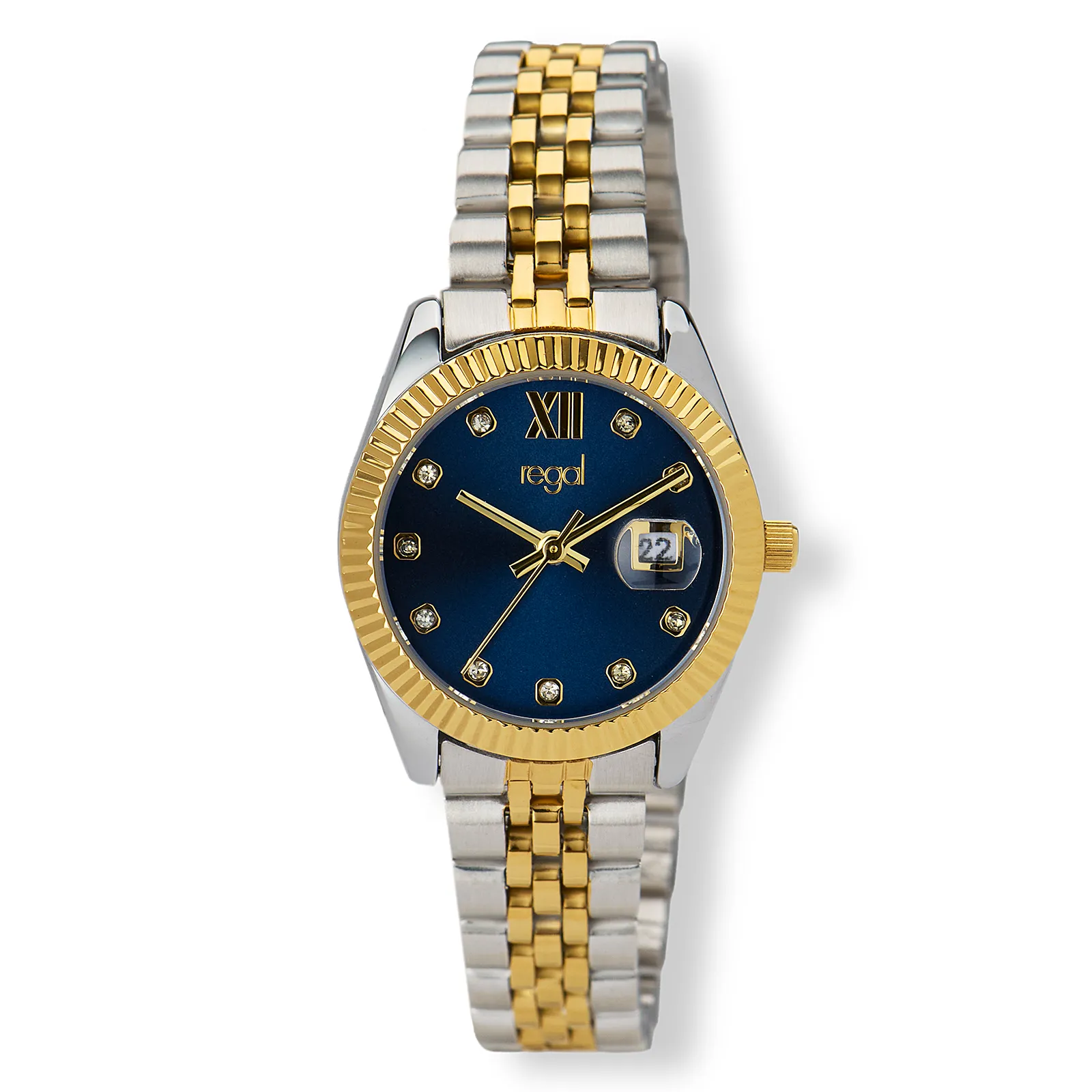 Regal dam blå/bicolor, metallband - R89056-342