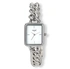 Regal rektangulär dam vit/silver, metallband - R89334-132