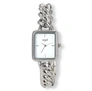 Regal rektangulär dam vit/silver, metallband - R89334-132