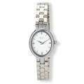 Regal oval dam vit/silver, metallband - R89364-132
