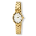 Regal oval dam vit/guld, metallband - R89368-132
