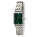 Regal rektangulär dam grön/silver, metallband - R89914-432