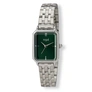 Regal rektangulär dam grön/silver, metallband - R89914-432