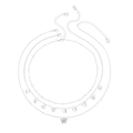 Silverfärgat halsband, 3-pack med fjärilar - 42+7 cm