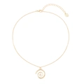 Guldfärgat halsband, spiralhänge - 42+7 cm