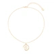 Guldfärgat halsband, spiralhänge - 42+7 cm