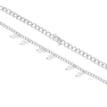 Silverfärgade armband, 2-pack pärlor och hjärta - 17+5 cm