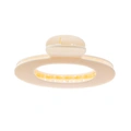 Offwhite hårklämma, stor oval modell - 12,5x7 cm
