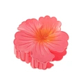 Mörkrosa hårklämma, hibiskusblomma - 7,5x7,5 cm