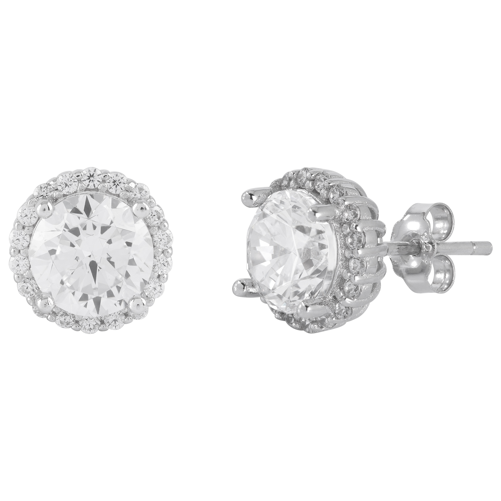 Örhängen äkta silver - studs, 4 mm