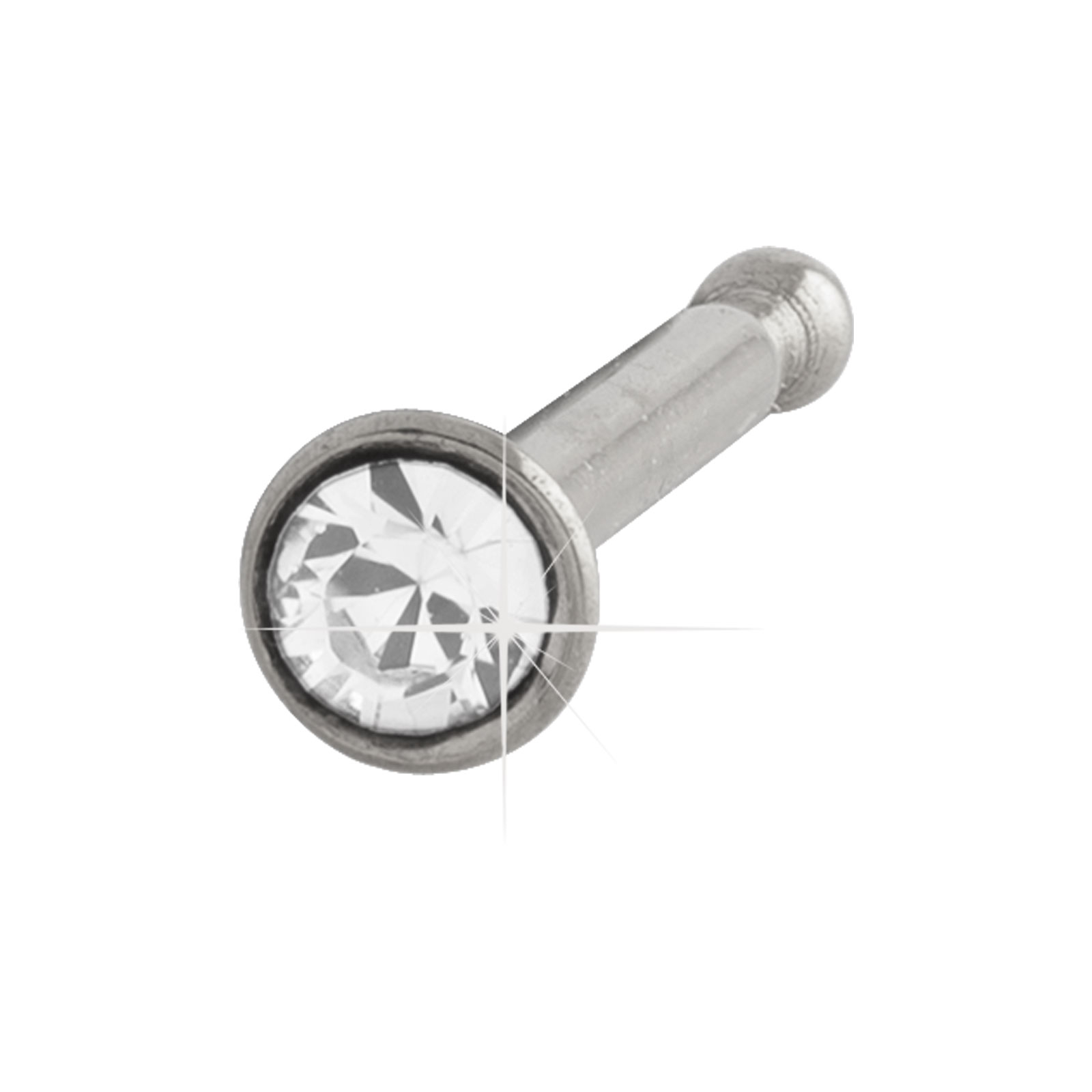 Näspiercing i stål - rak