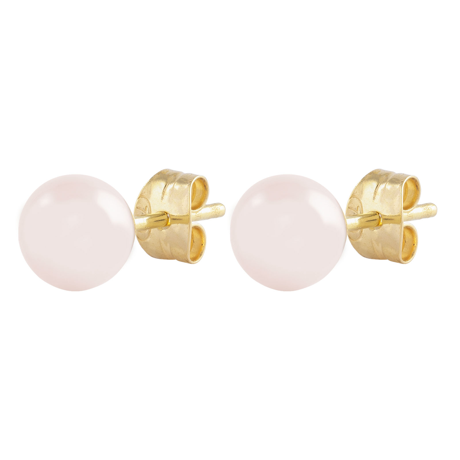 18k guldörhängen - Sötvattenpärlor rosa 5mm