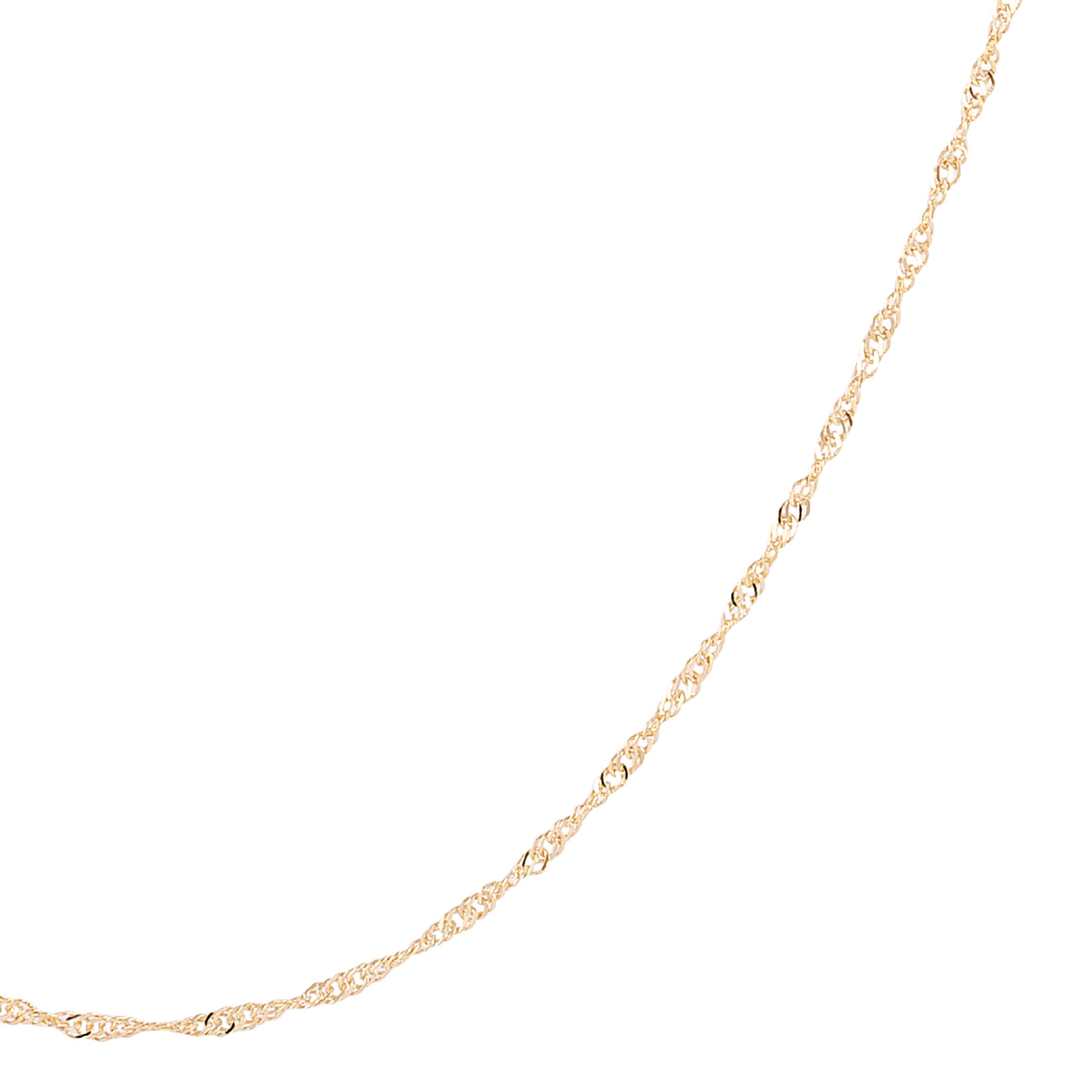 18K Guldkedja Singapore tunn 45cm