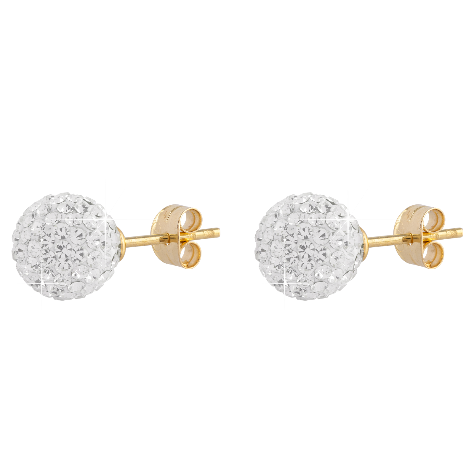 18K Guld Örhängen Crystal 6mm