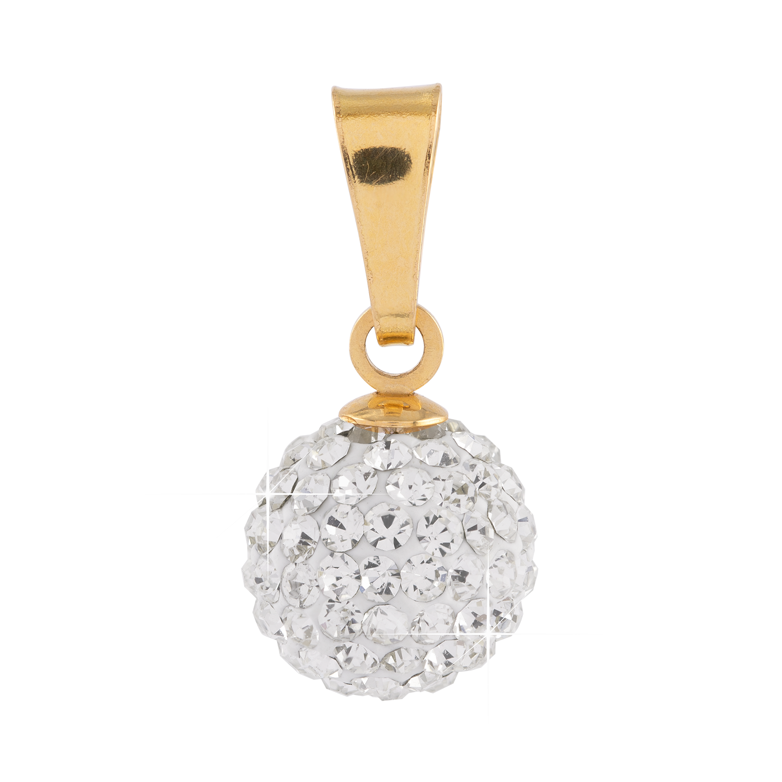 18K Guld Hängsmycke Crystal 6mm