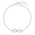 Armband dam, äkta silver - infinitysymbol, 16+3 cm