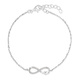 Armband dam, äkta silver - infinitysymbol, 16+3 cm