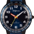 California barnklocka - gummiband, blå, 34 mm
