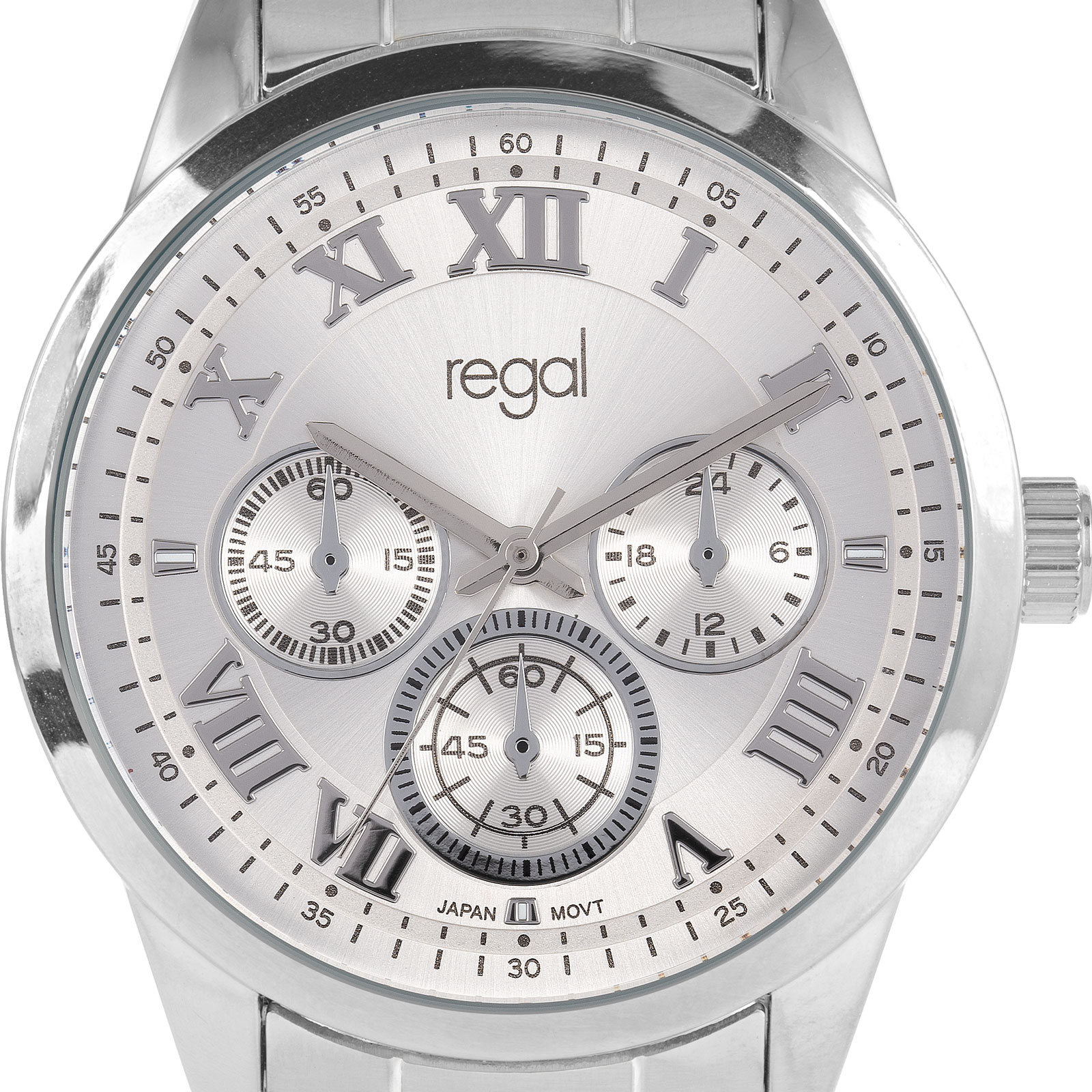 Regal herrklocka - metallband, silverton, 41mm