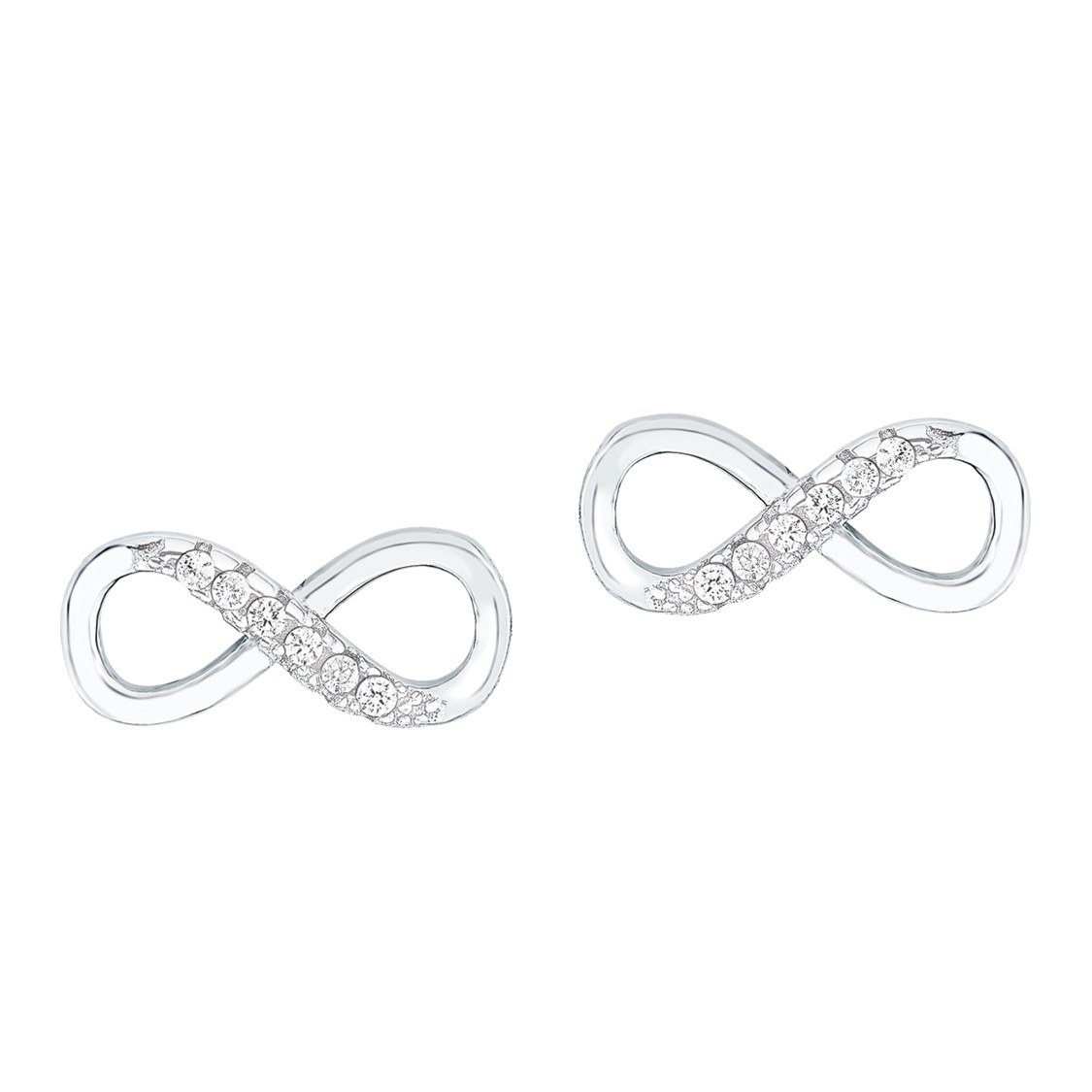 Silverörhängen - infinitysymboler, 12 mm