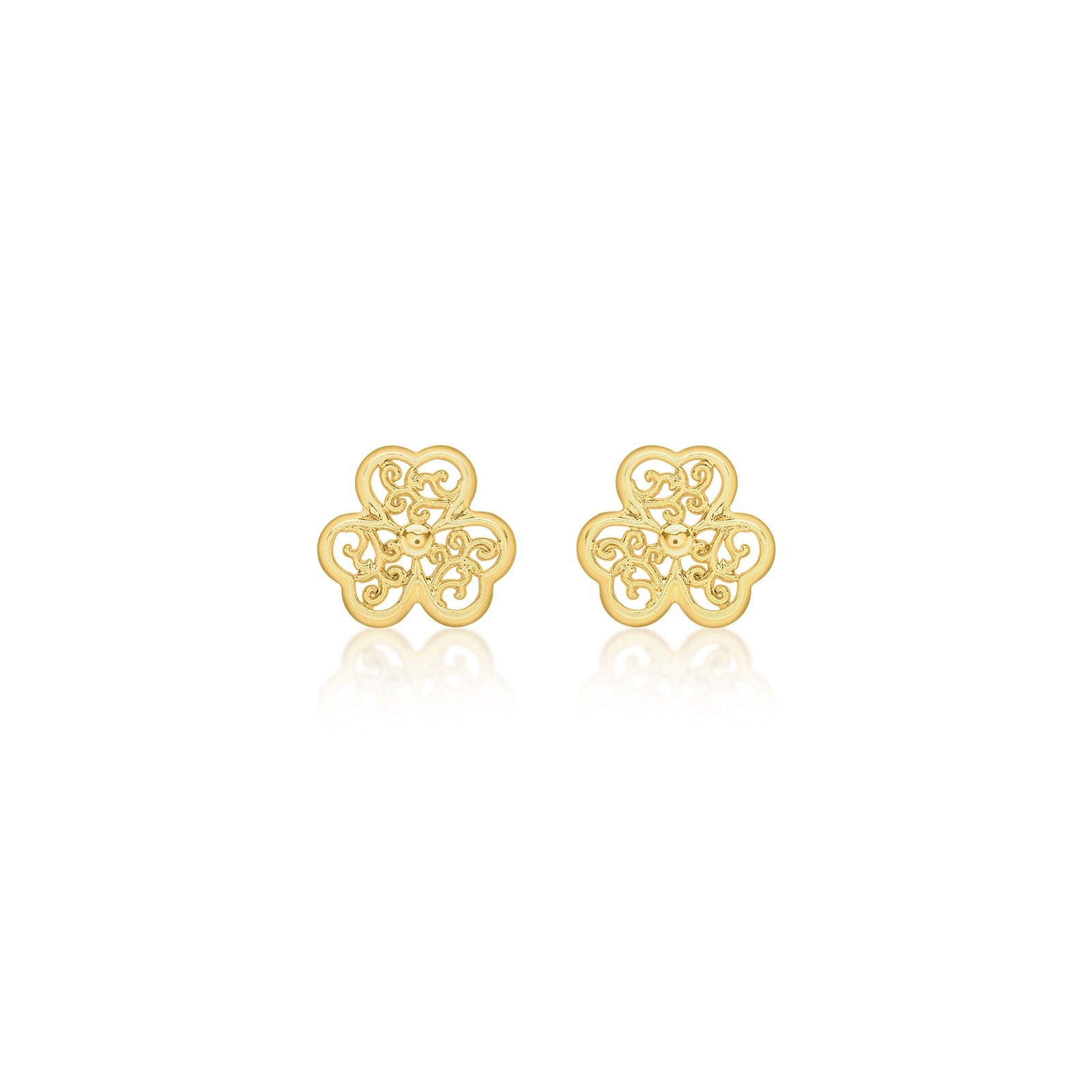 Örhängen 9k guld - studs 8x7 mm