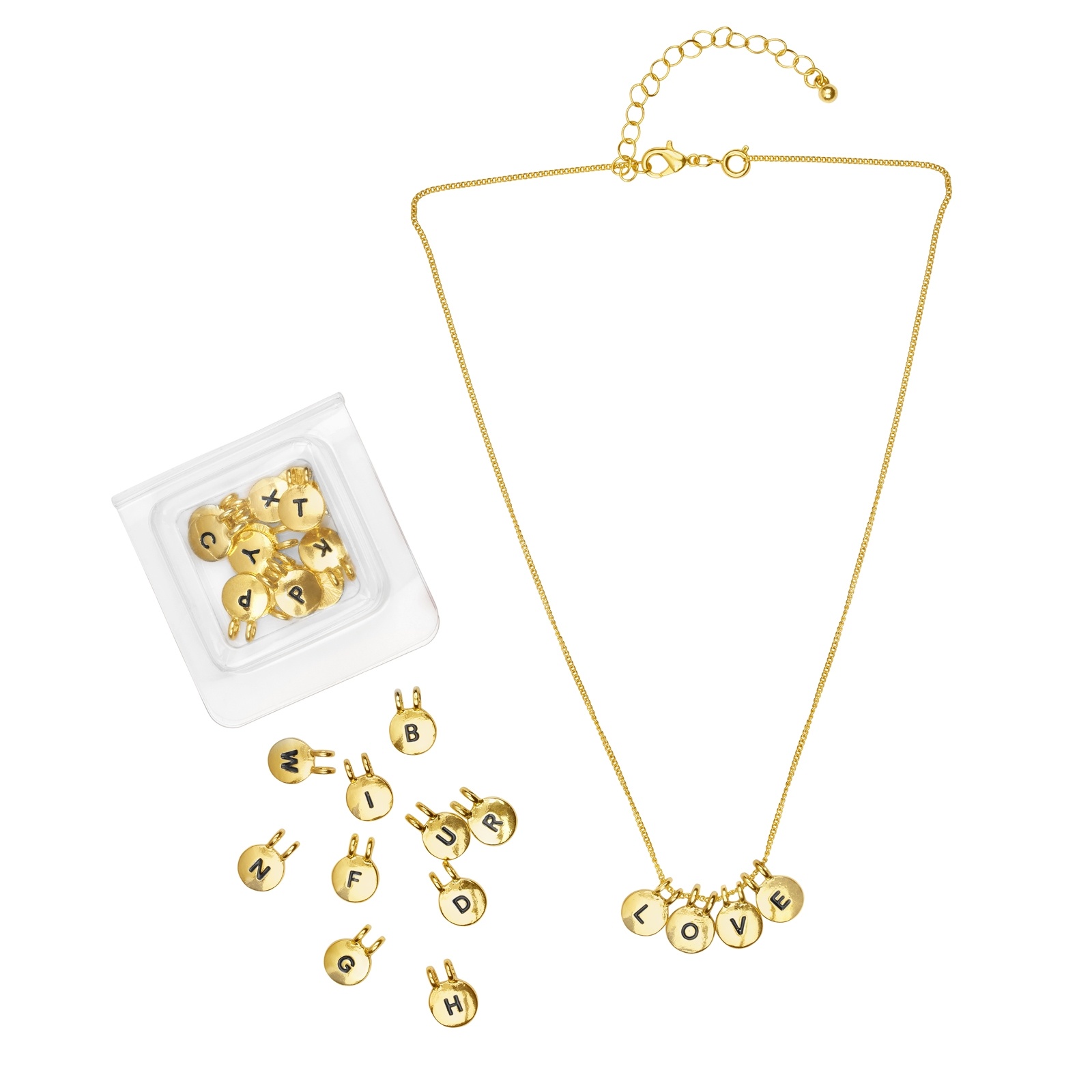 Montini Halsband med bokstäver Guld