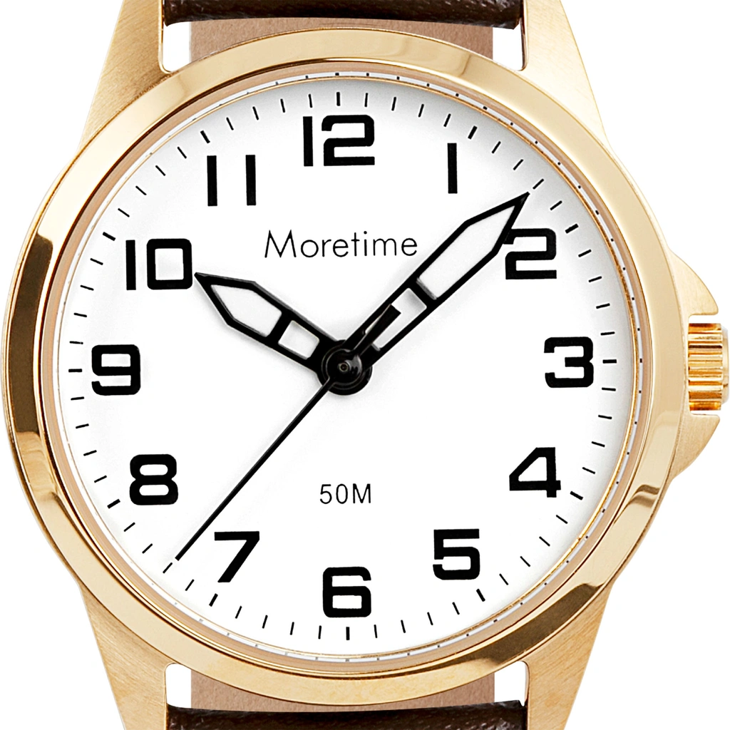 Moretime damklocka - guld/brun, 27 mm