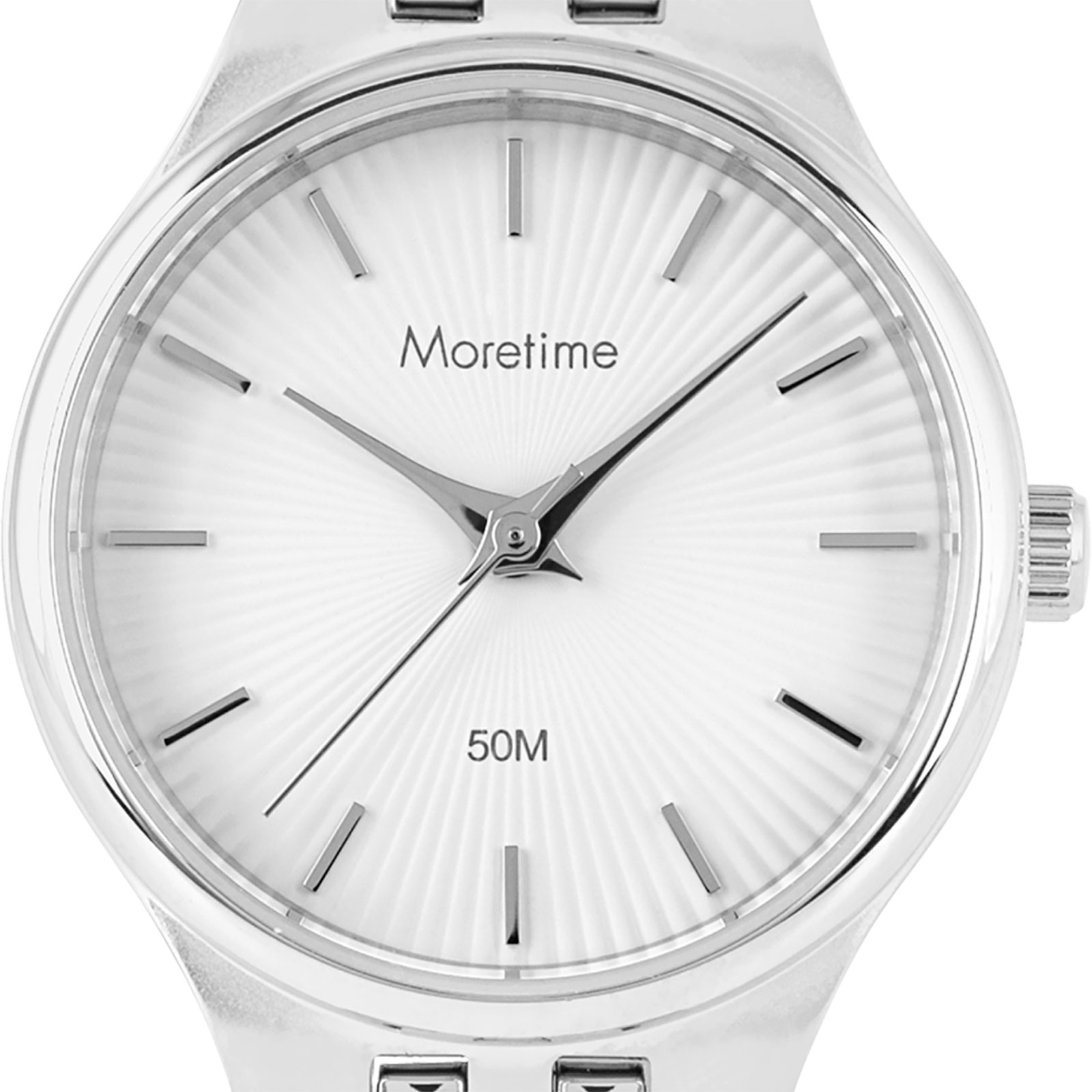 Moretime damklocka - metallband, silver, 26 mm