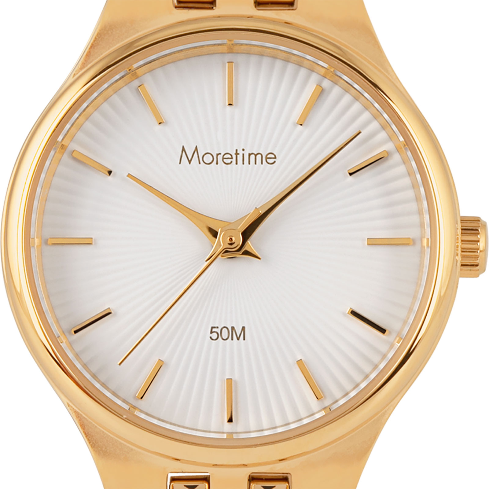 Moretime damklocka - metallband, guld, 26 mm