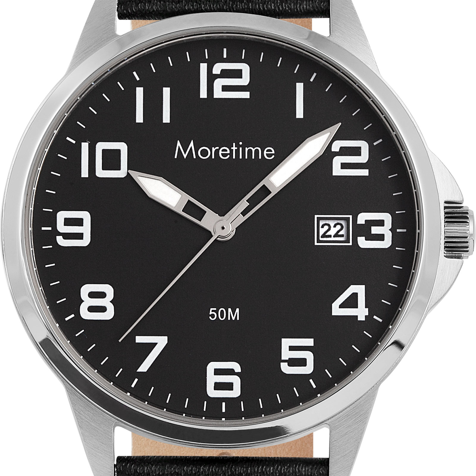 Moretime herrklocka - svart, 38 mm
