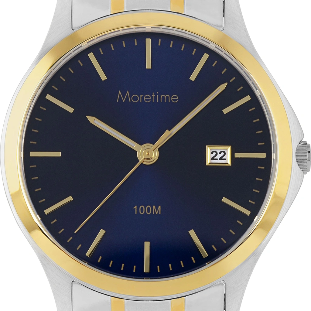 Moretime herrklocka - metallband, bicolor/svart, 39 mm