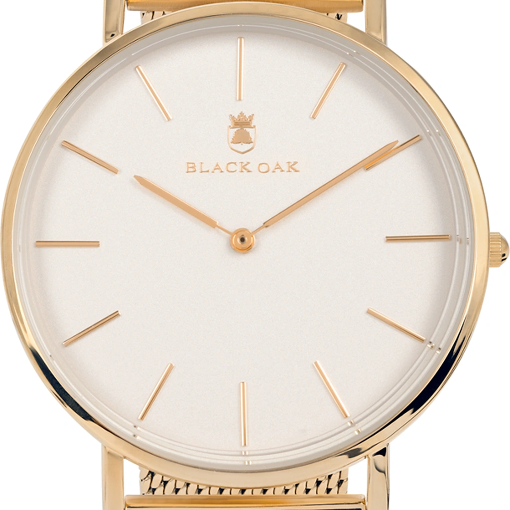 Black Oak Gerardii damklocka - guld/vit, 33 mm