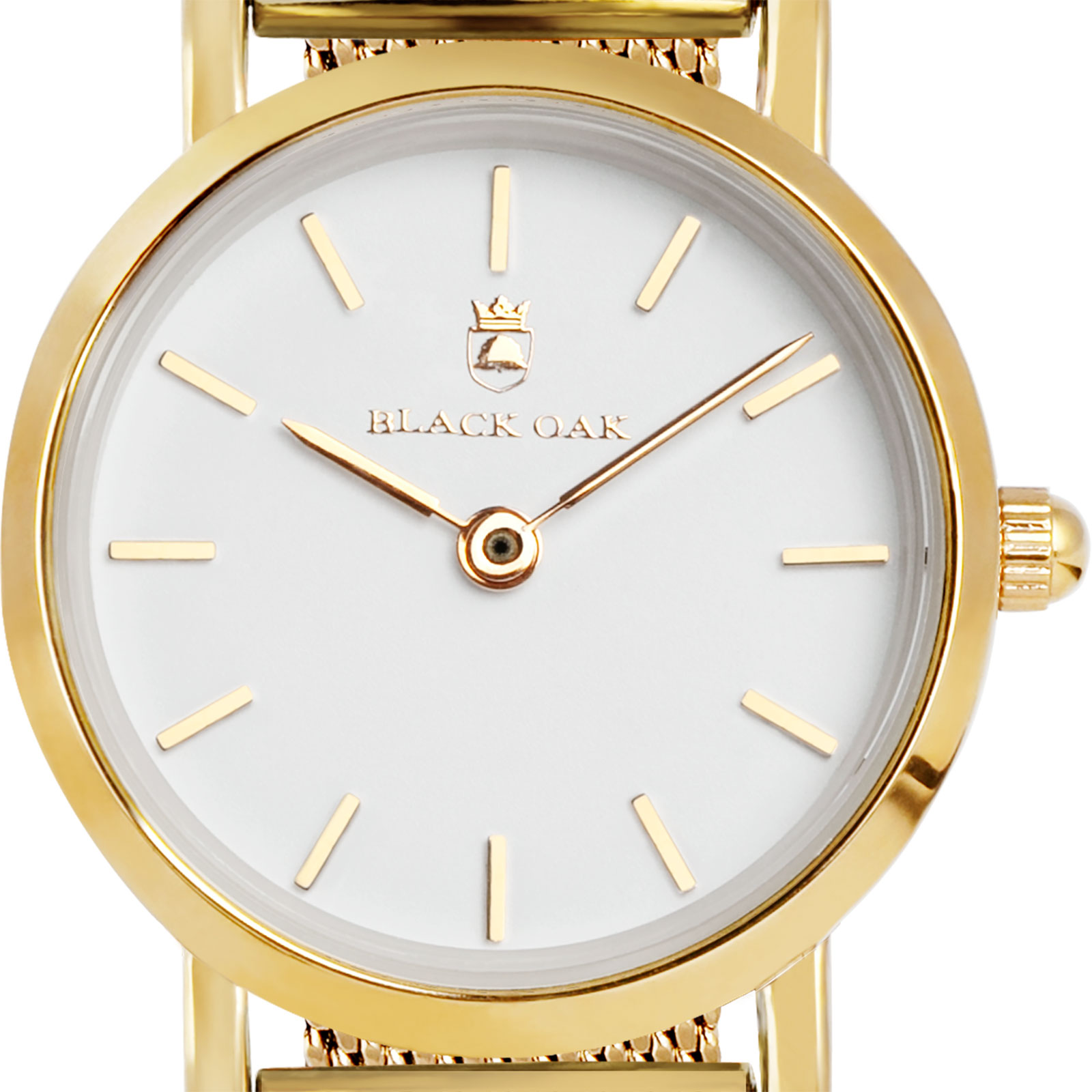 Black Oak Gerardii Petite damklocka - guld/vit, 24 mm