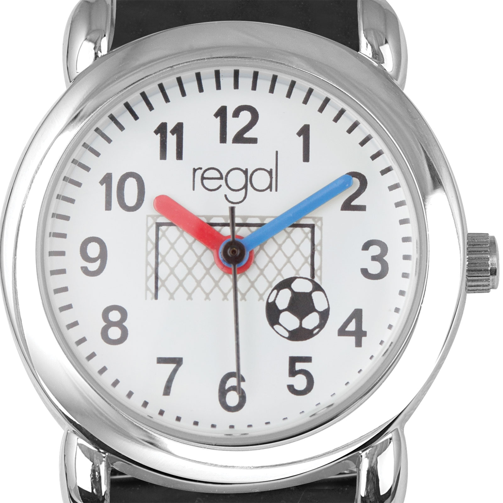 Regal barnklocka figurband - fotboll svart, 29 mm