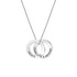 Gravyrhalsband 925 Silver -Dubbelringar